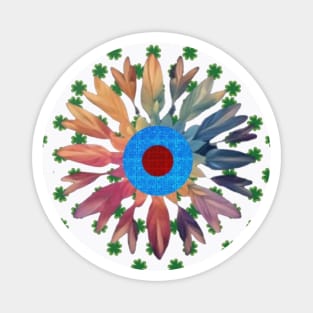 Hmong Blossoms in Every Stitch – Floral Heritage Pattern Magnet